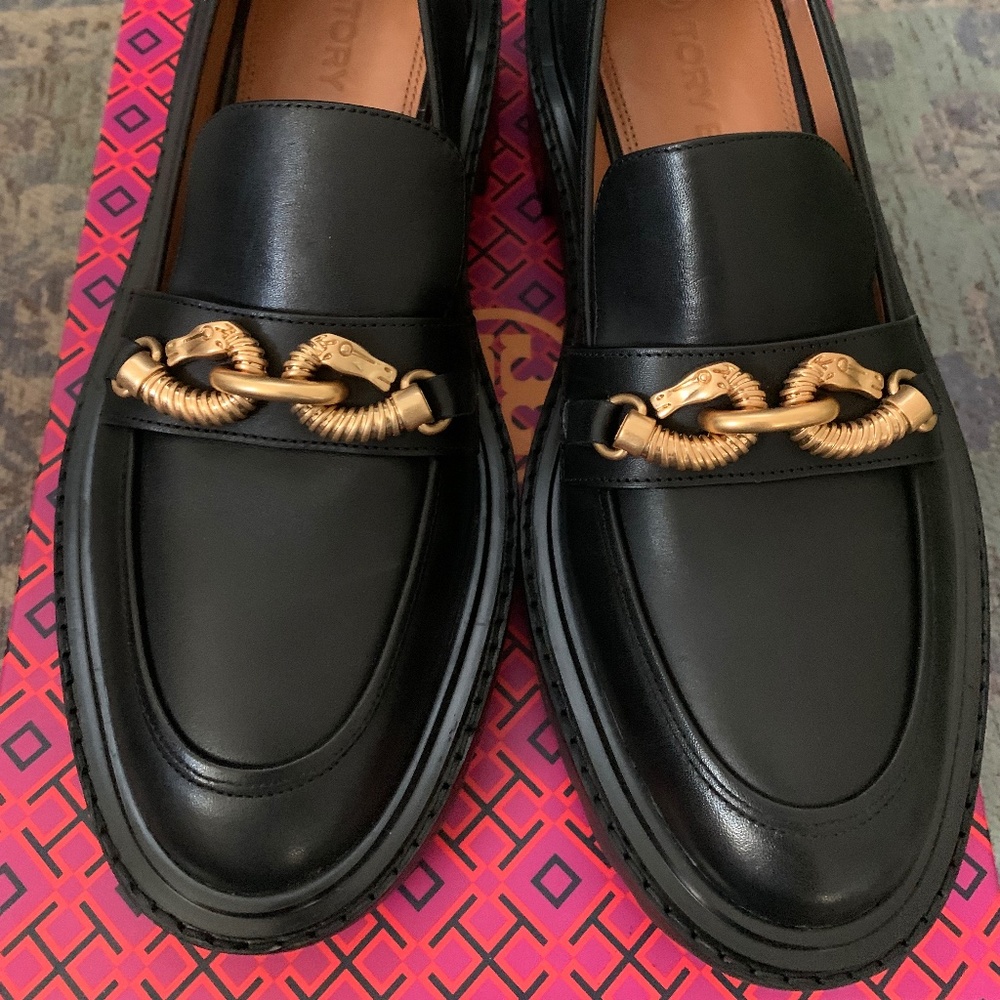 NWB Tory Burch Jessa chunky lug sole loafers - 11